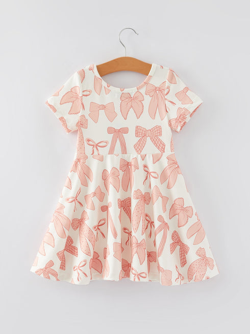 girls-dress-bow-print Rylee Faith Designs - Sophia's Style-5